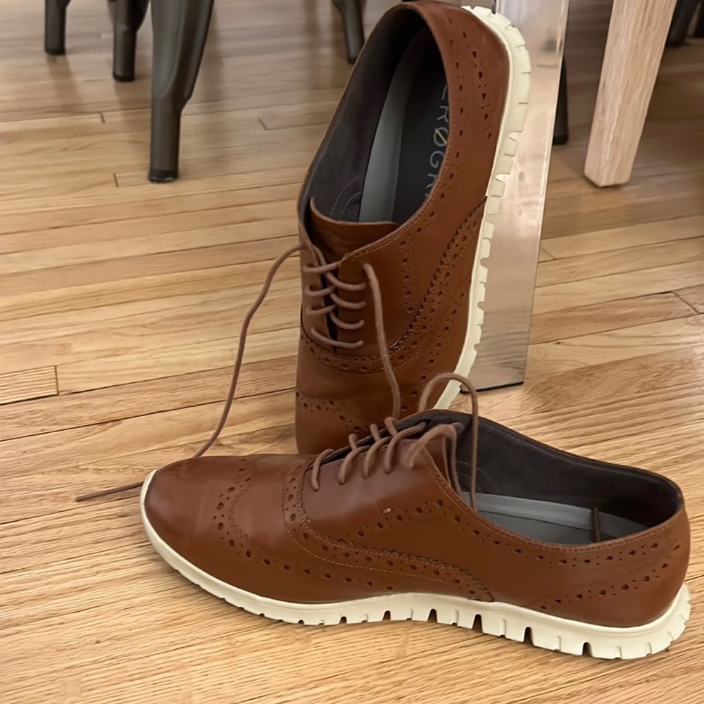 Cole Haan Brown Leather Women’s Zerogrand Oxford Sneakers